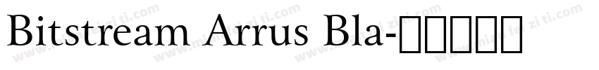 Bitstream Arrus Bla字体转换